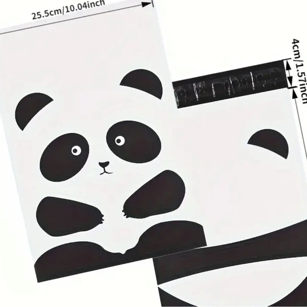 10 Pcs Pandas Poly Mailers 10x13 Inches Plastic Sealing Shipping Bags